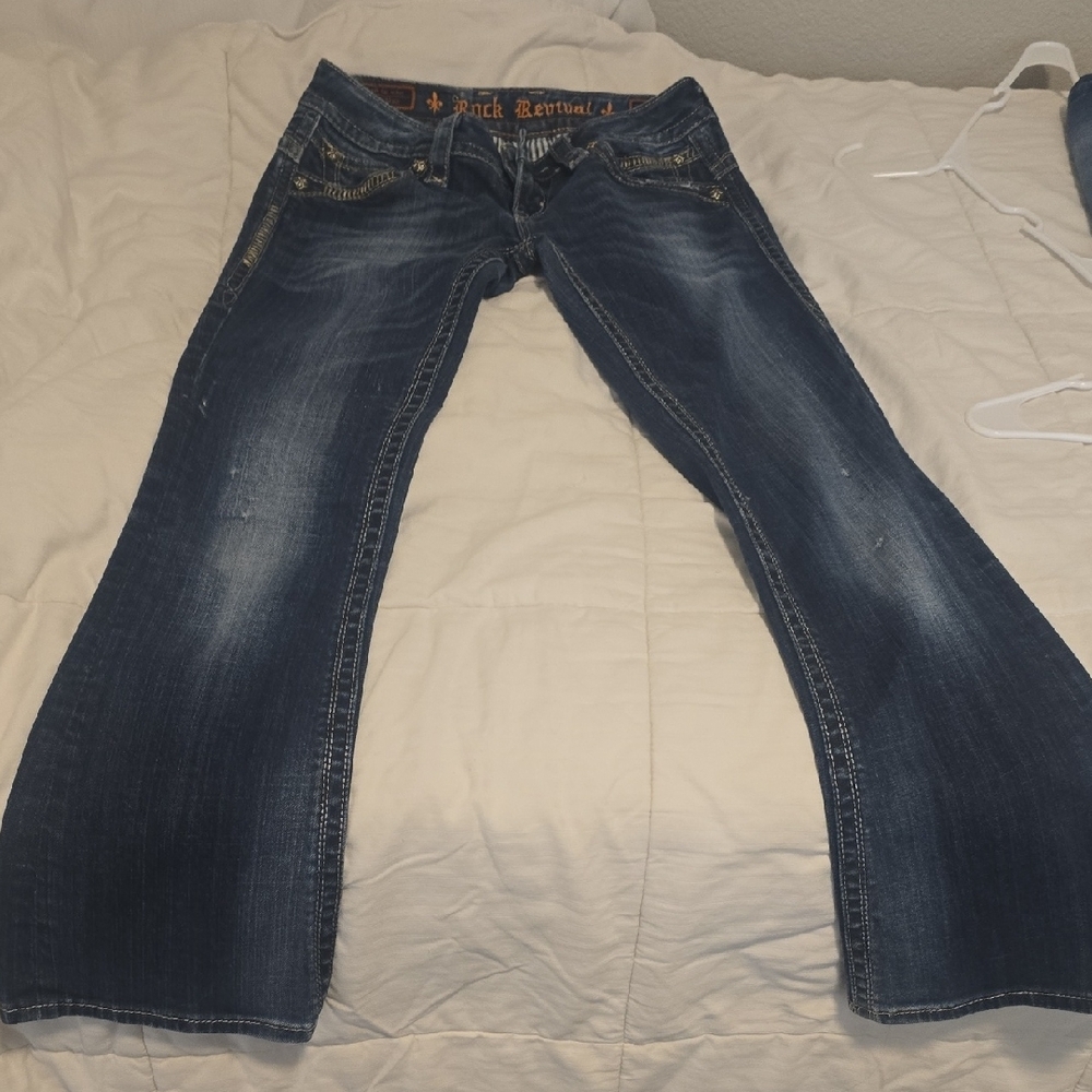 Rock Revival Dark Blue Flare Jeans